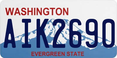 WA license plate AIK2690