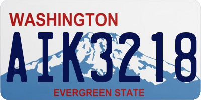 WA license plate AIK3218