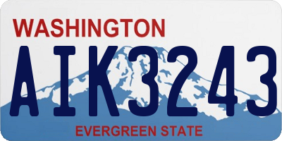 WA license plate AIK3243