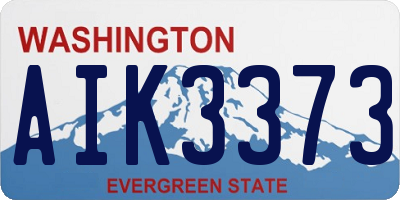 WA license plate AIK3373