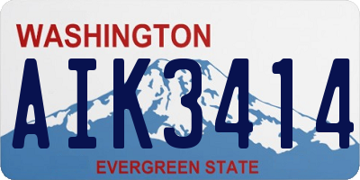 WA license plate AIK3414