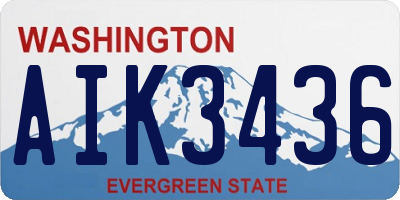 WA license plate AIK3436