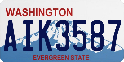 WA license plate AIK3587