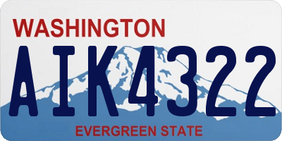 WA license plate AIK4322