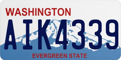 WA license plate AIK4339