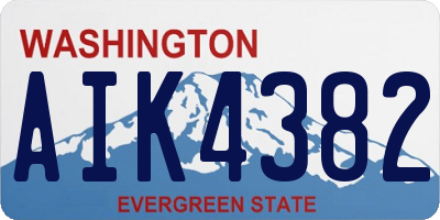 WA license plate AIK4382