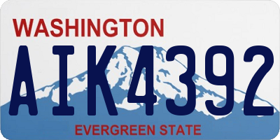 WA license plate AIK4392