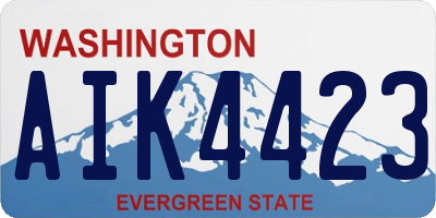 WA license plate AIK4423