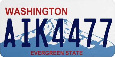 WA license plate AIK4477