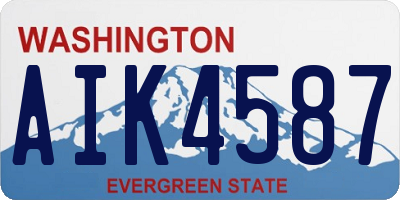 WA license plate AIK4587