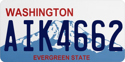 WA license plate AIK4662