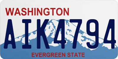 WA license plate AIK4794