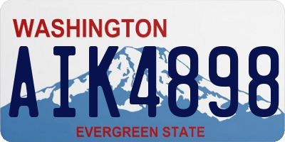 WA license plate AIK4898