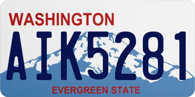 WA license plate AIK5281