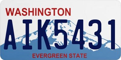 WA license plate AIK5431