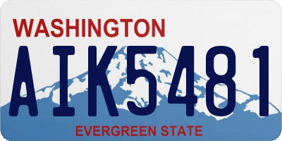 WA license plate AIK5481