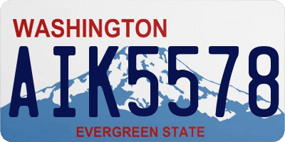WA license plate AIK5578