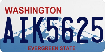 WA license plate AIK5625