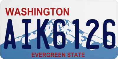 WA license plate AIK6126