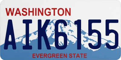 WA license plate AIK6155
