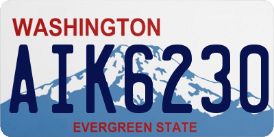 WA license plate AIK6230