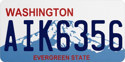 WA license plate AIK6356