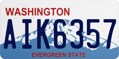 WA license plate AIK6357