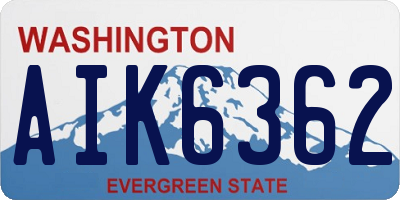 WA license plate AIK6362