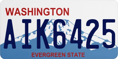 WA license plate AIK6425
