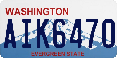 WA license plate AIK6470