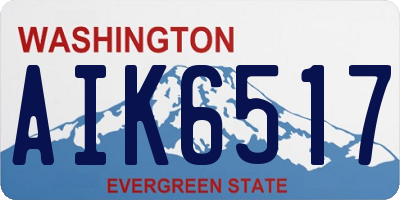 WA license plate AIK6517