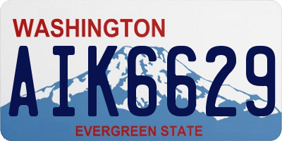 WA license plate AIK6629