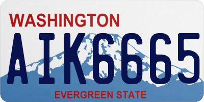 WA license plate AIK6665