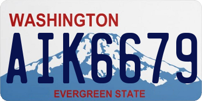 WA license plate AIK6679