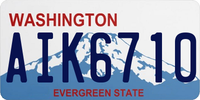 WA license plate AIK6710