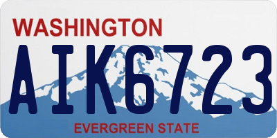 WA license plate AIK6723