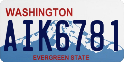 WA license plate AIK6781