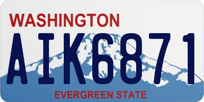 WA license plate AIK6871