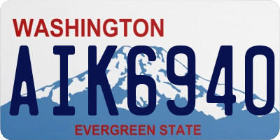 WA license plate AIK6940
