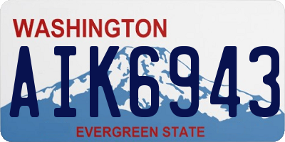WA license plate AIK6943