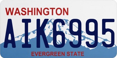 WA license plate AIK6995