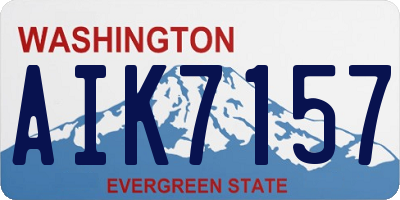 WA license plate AIK7157