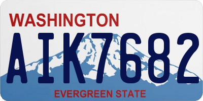 WA license plate AIK7682