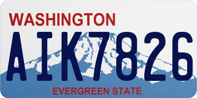 WA license plate AIK7826