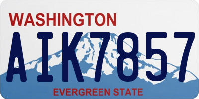 WA license plate AIK7857
