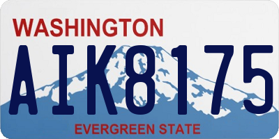 WA license plate AIK8175