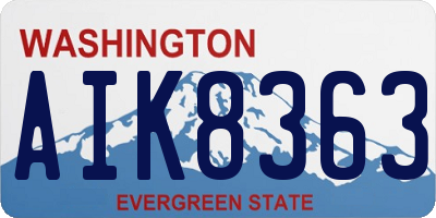 WA license plate AIK8363