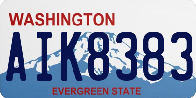 WA license plate AIK8383