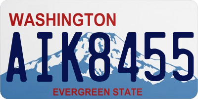 WA license plate AIK8455