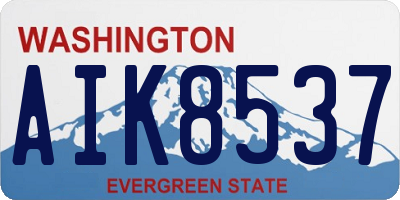 WA license plate AIK8537
